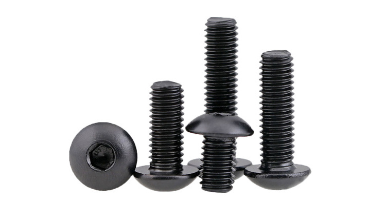 8.8 Grade black Round head hexagon screw Pan socket Bolt Mushroom umbrella head Cup screw machine screws