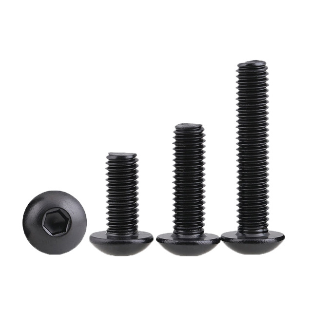 8.8 Grade black Round head hexagon screw Pan socket Bolt Mushroom umbrella head Cup screw machine screws