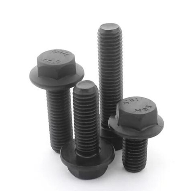 m5 m6 m8 m10 m12 m16 black hex flange bolt grade 8.8 10.9 12.9 3/4 inch hex flange bin bolt