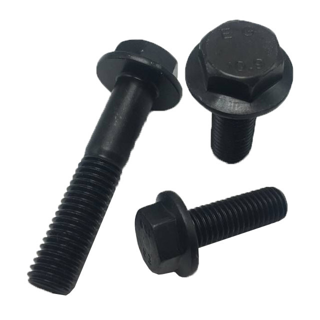 m5 m6 m8 m10 m12 m16 black hex flange bolt grade 8.8 10.9 12.9 3/4 inch hex flange bin bolt