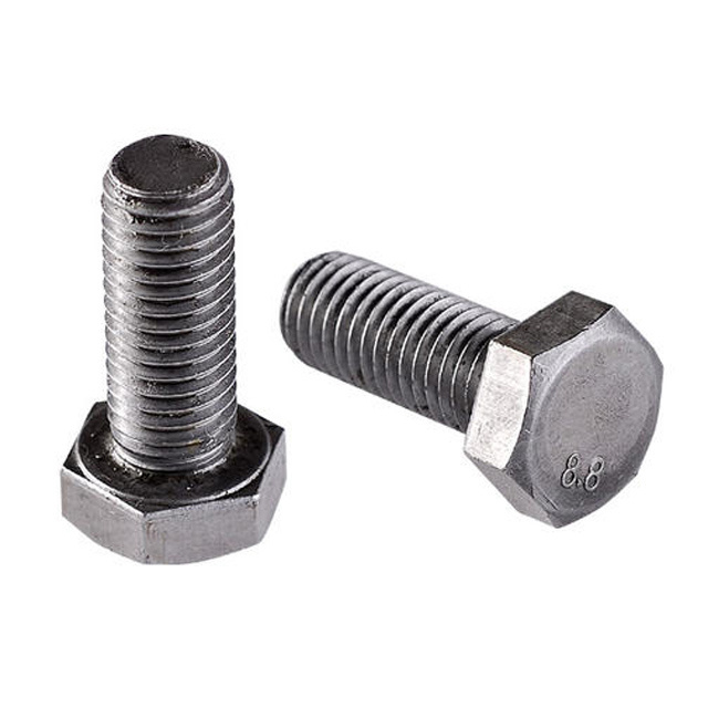 Low Price Din 931 M8 M9 Hex Bolt Grade 4.8 8.8 10.9 12.9 Hex Head Bolt