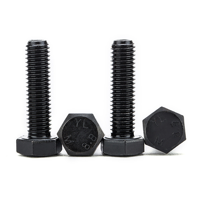 Din933 Grade 4.8 8.8 10.9 12.9 Fully Thread 9mm Hexagon Head Bolt Carbon Steel Hex Bolt