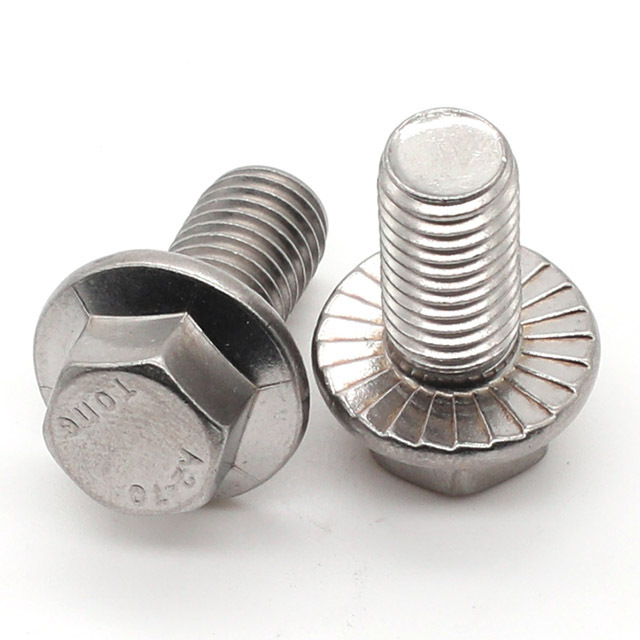 Anodised Aluminium Chrome Flanged Hex Bolt M21 Din Standard Hexagon Flange Bolt