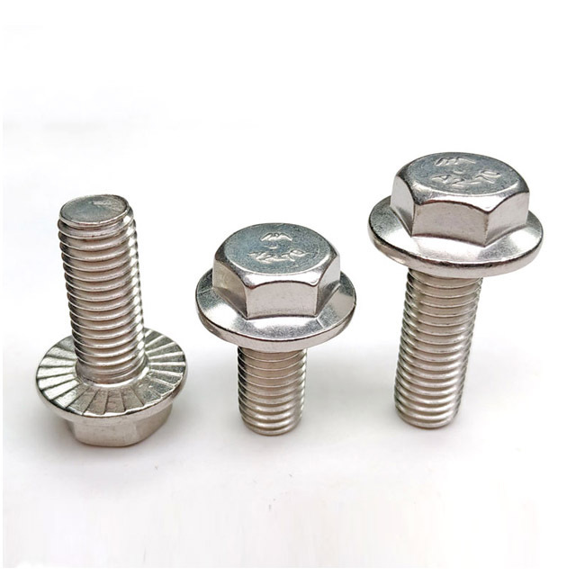 Anodised Aluminium Chrome Flanged Hex Bolt M21 Din Standard Hexagon Flange Bolt