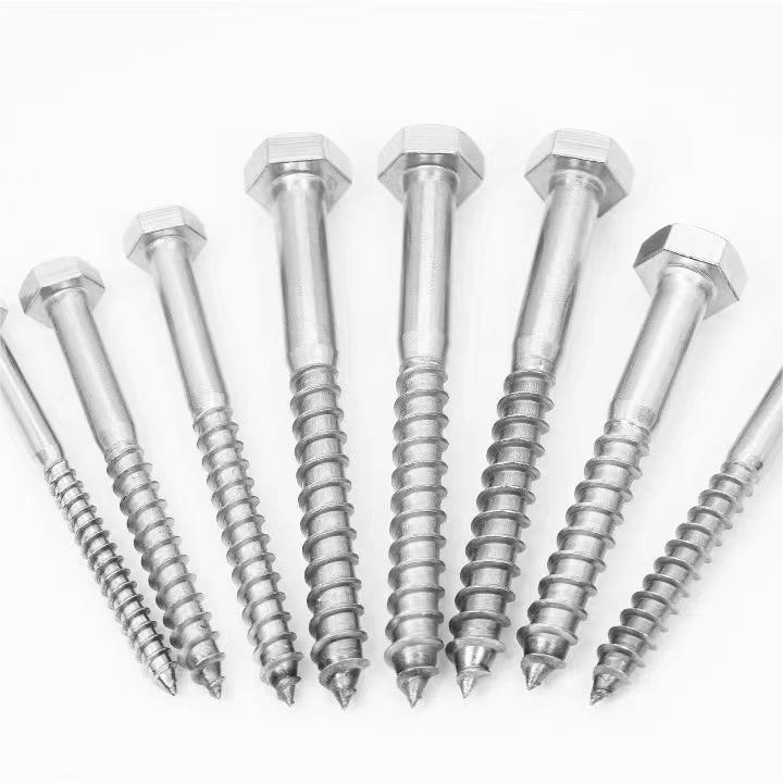 Lock Barrel Bolt with Screws for Toilet Doors Stainless Steel Hexagon Bolts Nut and Bolt Storage Bins