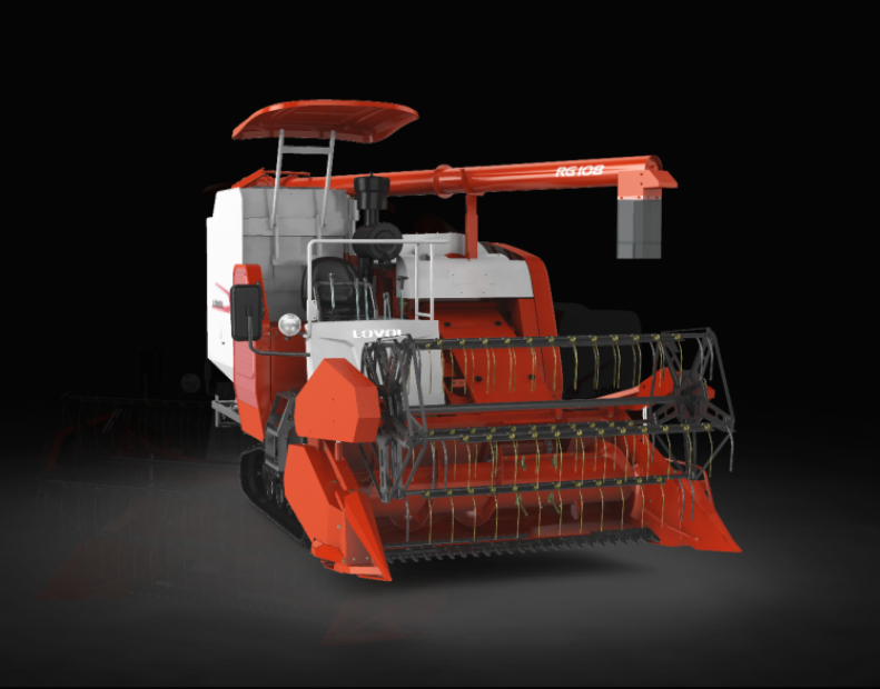 Customizable 100HP Rice and Wheat Combine Harvester for South American Market