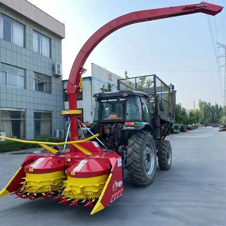 tractor mounted mini forage single  row two row corn silage harvester machine