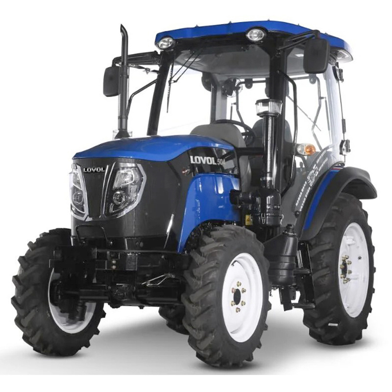 agricultural farm wheel tractors lovol 504 50hp 4x4wd with small mini compact equipment