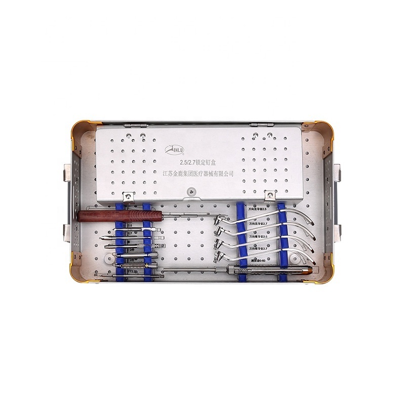 Jinlu medical 2.5/2.7 multi-axial locking plate instrument kit orthopedic instruments with CE certificate