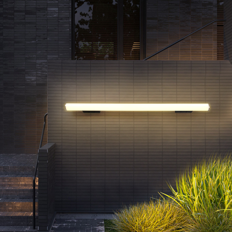 Garden Linear Long Strip Wall Sconce Outdoor Lighting Fixture Wall Lamps LED Outdoor Wall Lights for Home Hotel Villa Waterproof