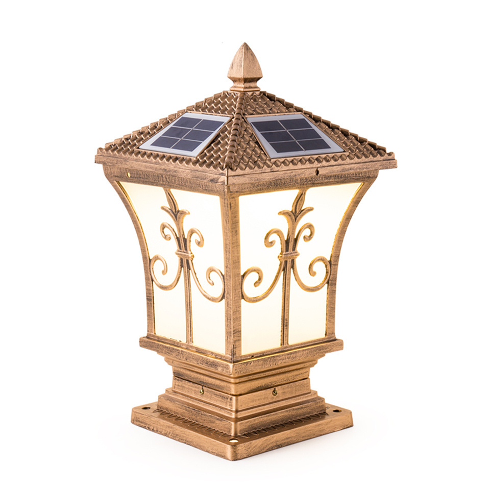 Solar Pillar Lamp Waterproof Lamp Yard Fence Pillar Light LED Aluminum Garden Villa Gate Outdoor DC 12V 80 IP65 JM -20 - 50 110