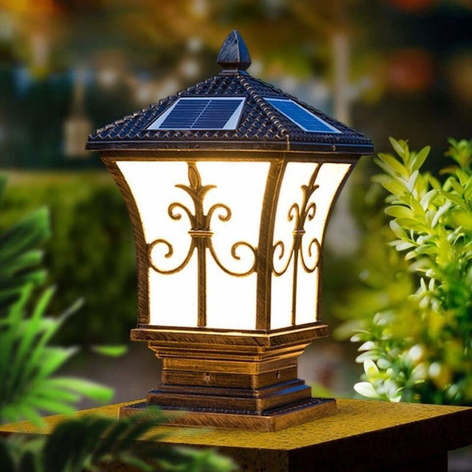 Solar Pillar Lamp Waterproof Lamp Yard Fence Pillar Light LED Aluminum Garden Villa Gate Outdoor DC 12V 80 IP65 JM -20 - 50 110