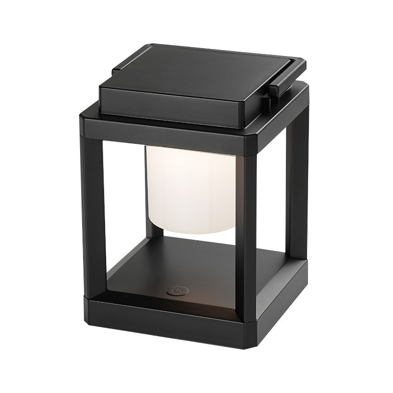 Solar Lantern Outdoor Hanging led lamp camping lighting HOT SELL black color USB charge light