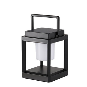 Solar Lantern Outdoor Hanging led lamp camping lighting HOT SELL black color USB charge light