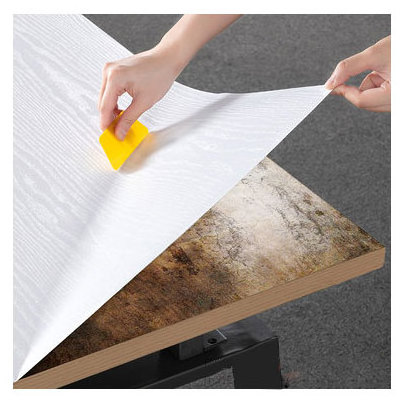 STOCK vinyl Self adhesive pvc wood grain decorative wallpaper furniture covering renovation wallpaper