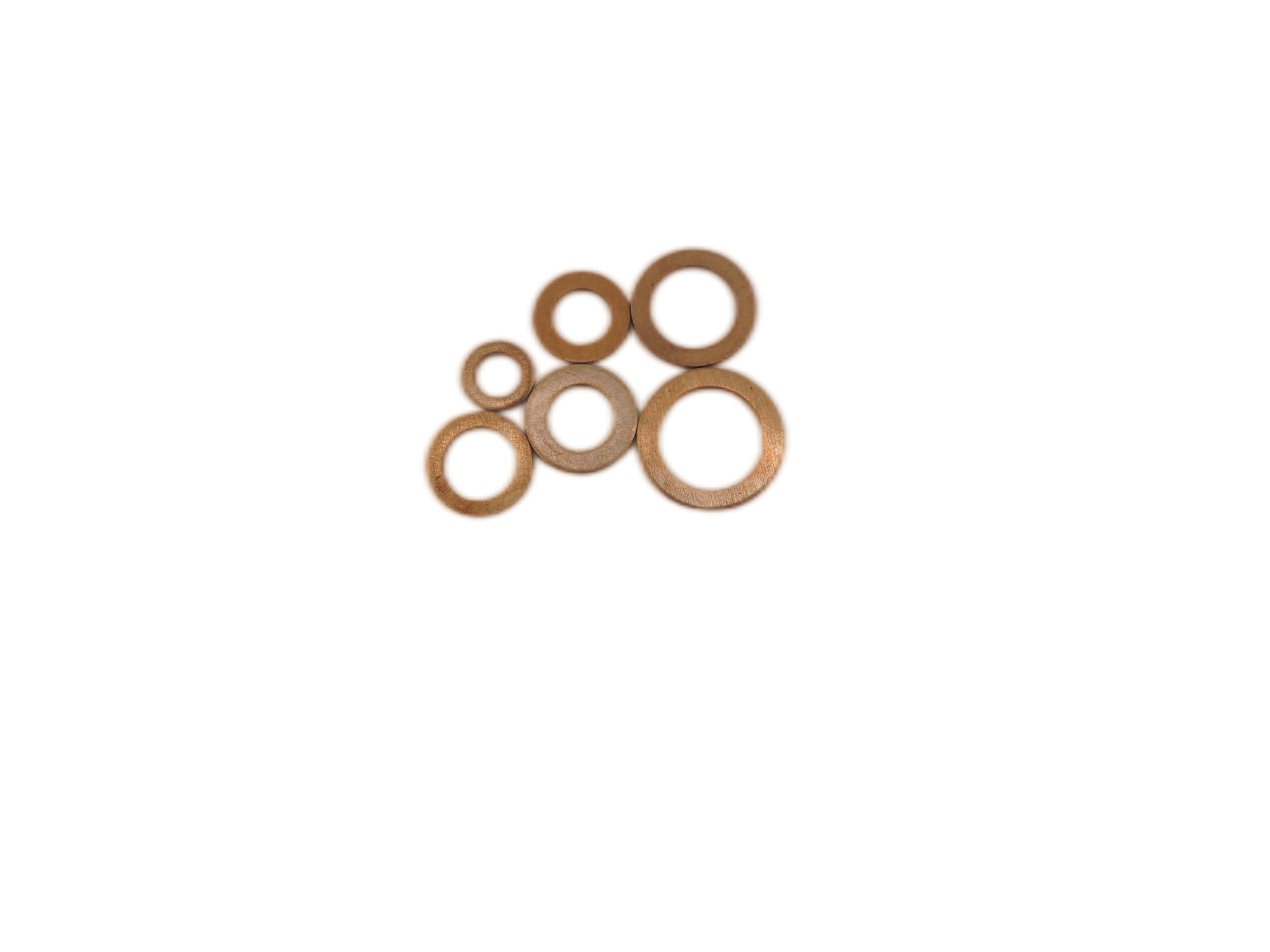 200Pcs Assorted M5-M14 Copper Washer Gasket Set Flat Ring Seal Assortment Kit with Box For Hardware Accessories