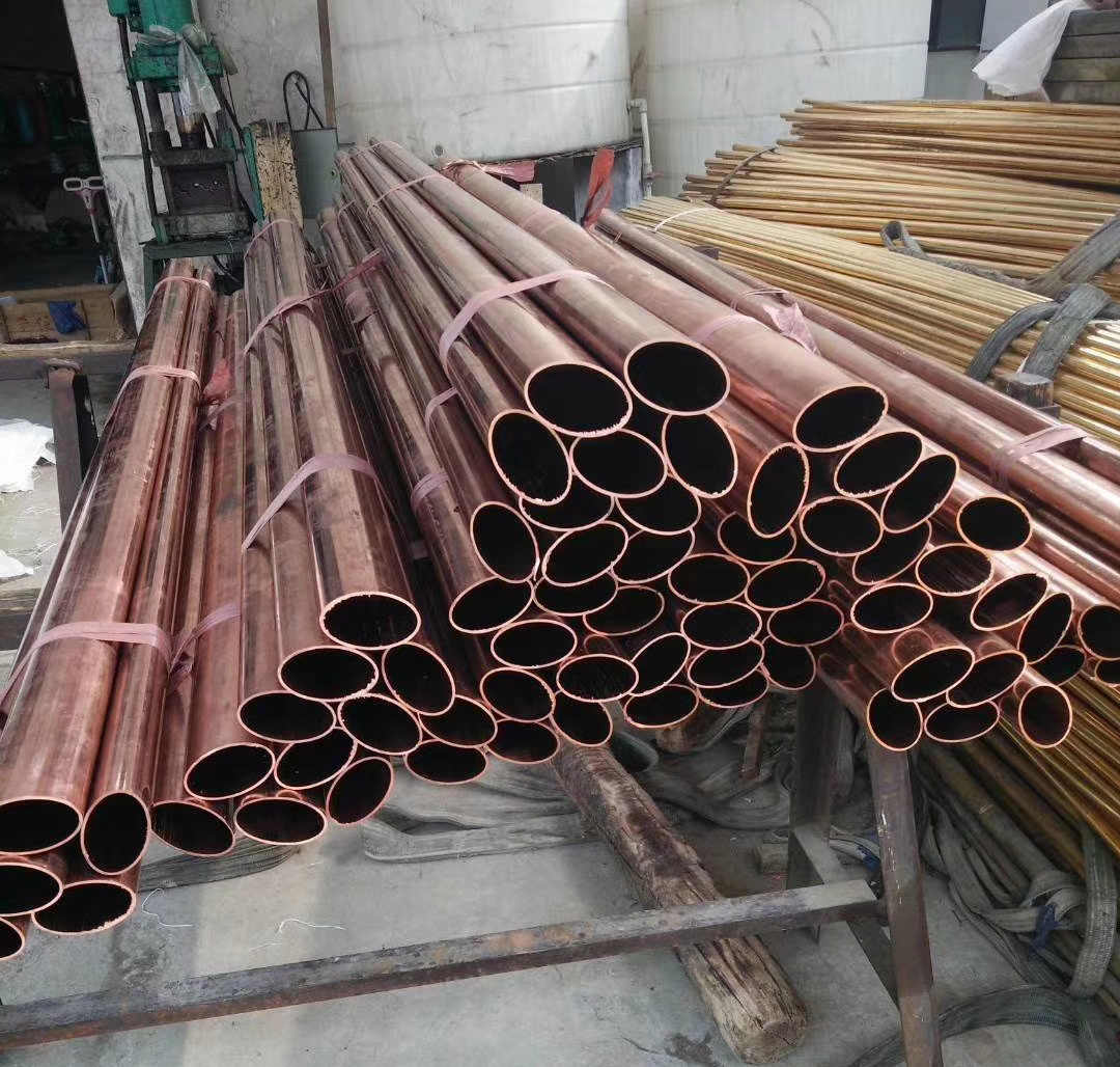 Copper Tube C11000 Small Large Diameter Round Square Rectangular Oval Copper Pipe For Air Conditioner Refrigerator Brass Pipe