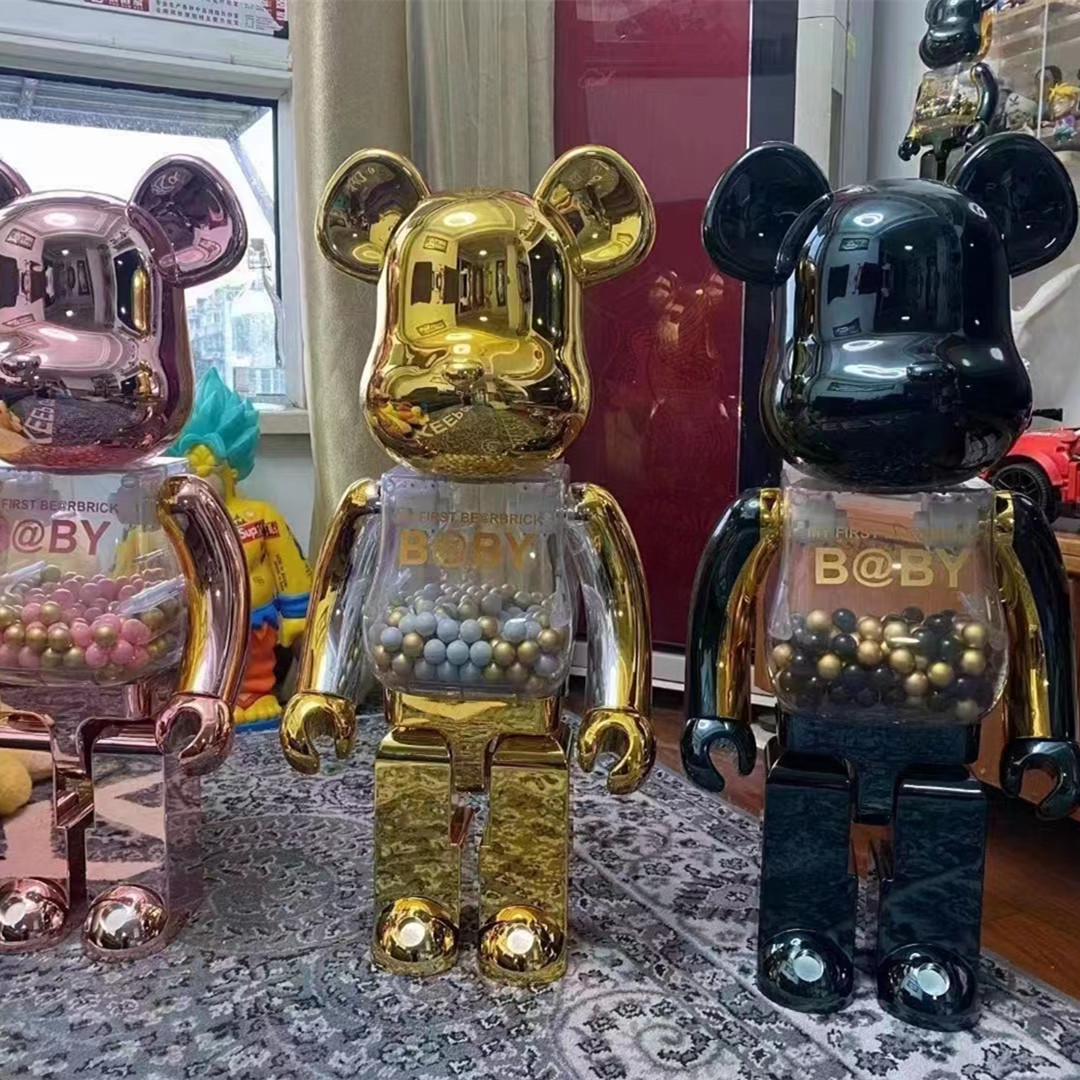 Modern Pop Art Destruction Corrosion Crystal Building Block Bear for Sale 1000% 70CM ART Bearbrick Light Luxury Resin Craft