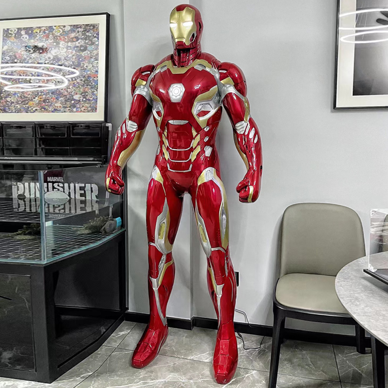 Hot Sale Life Size MK50 Iron Man Movie Action Figure Life Size Fiberglass Iron Man Statue Sculpture