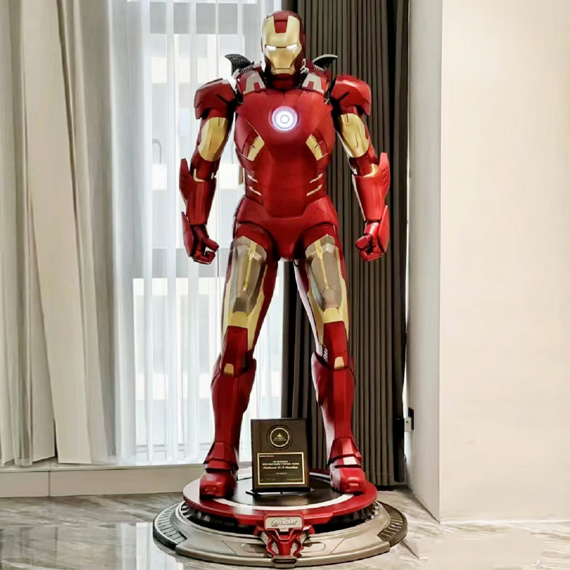 Hot Sale Life Size MK50 Iron Man Movie Action Figure Life Size Fiberglass Iron Man Statue Sculpture