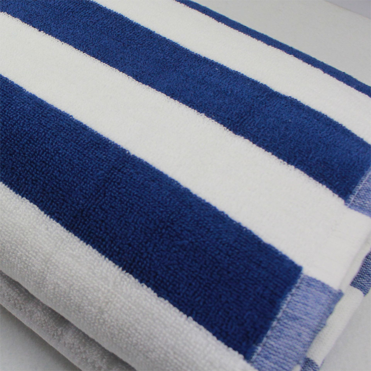 Kinsery Popular Summer Towel 100% Cotton Blue and White Striped Beach Towels