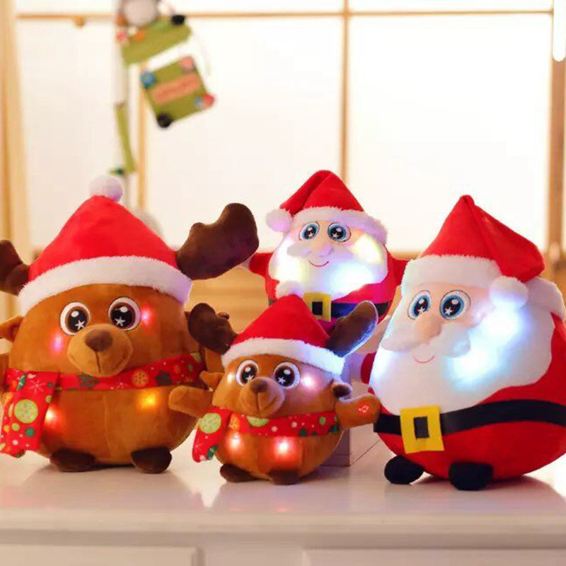 Customized Christmas Decoration Reindeer Santa Clause Elves Christmas stuffed Plush Toys Children's Gifts