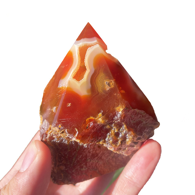 Natural High Quality Crystals Healing Stones Tower Crystal Wand Point Carnelian Clear Rose Quartz Raw Rough Point