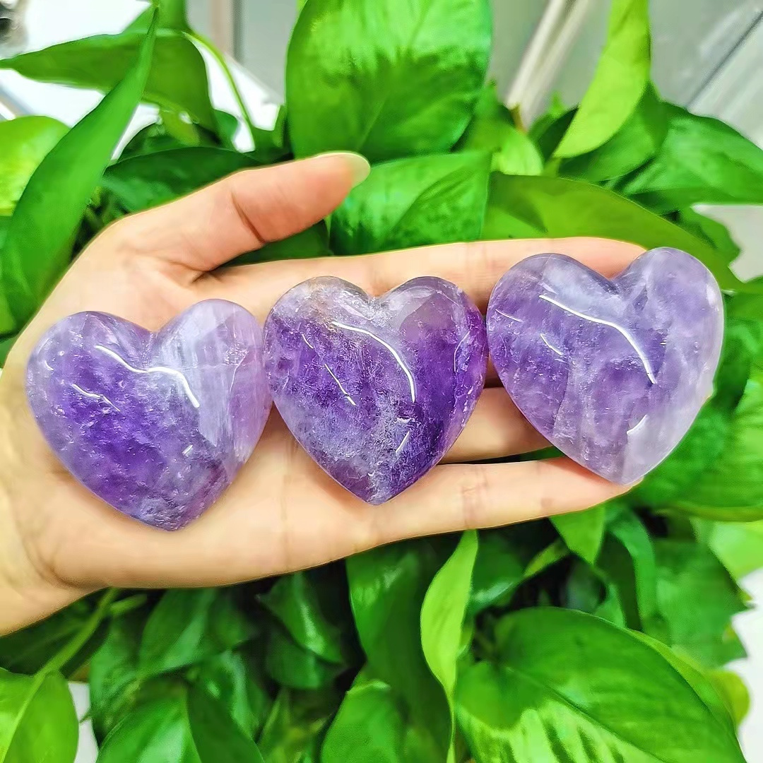 Wholesale Natural Beautiful Polished Crystals Healing Heart Gemstone Hearts Carving Crafts For Decoration Collection