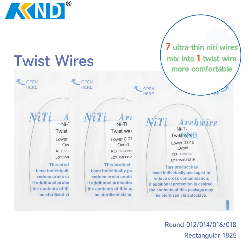 Orthodontic wires dental NiTi coaxial archwire 7 wires twist wires