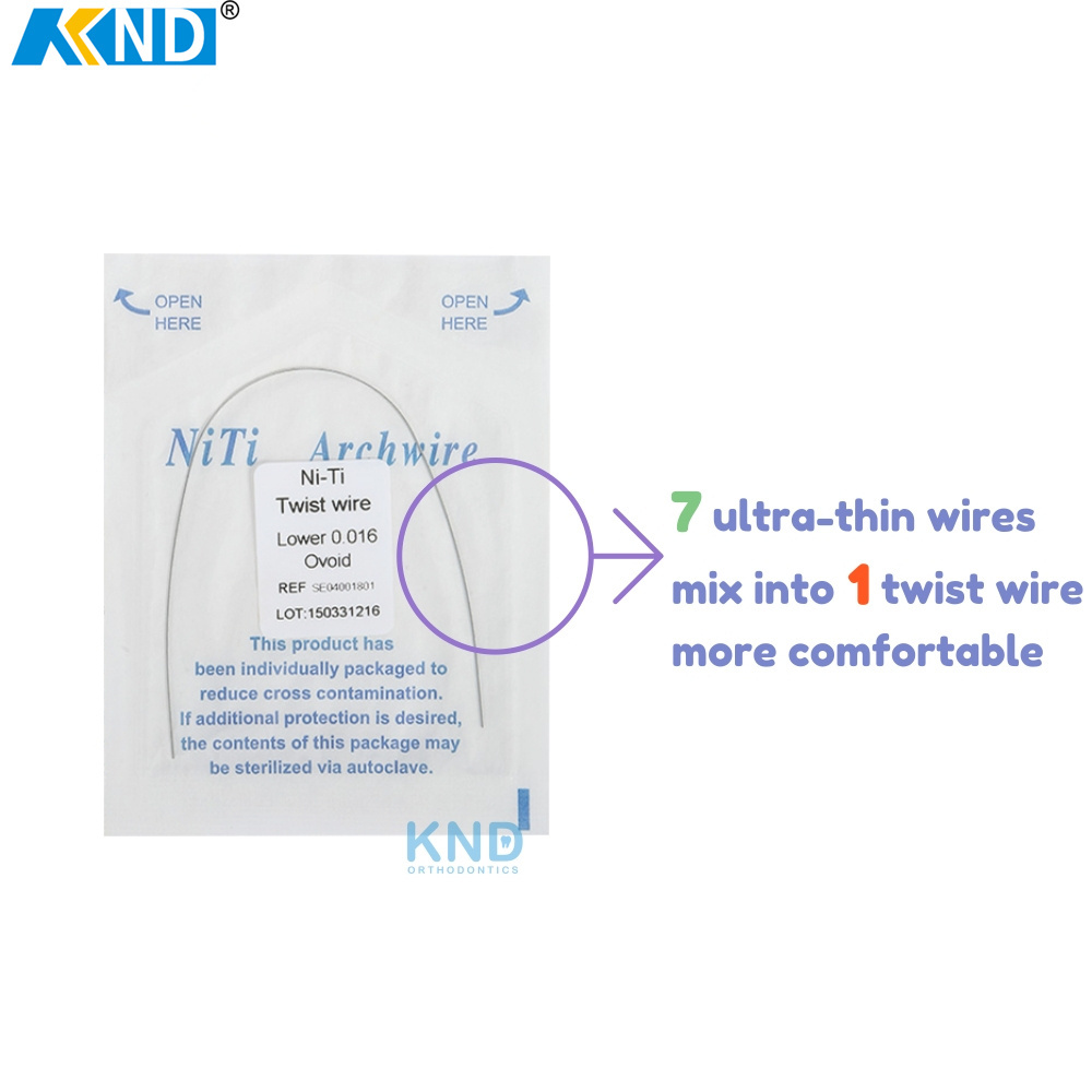 Orthodontic wires dental NiTi coaxial archwire 7 wires twist wires