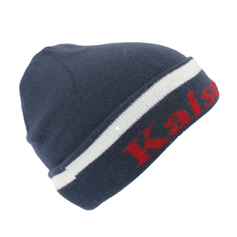 2023 Custom Logo 100% Acrylic Warm Winter Hat Unisex Sports Stripe Beanie