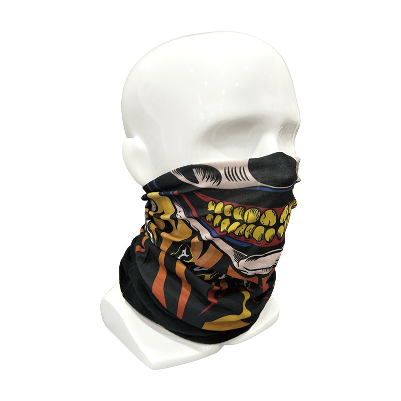 Hat Neck Skull Warmer High Quilling Neck Warmer with Fleece