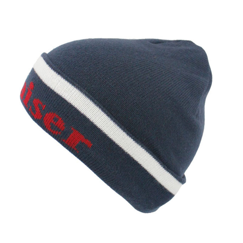 2023 Custom Logo 100% Acrylic Warm Winter Hat Unisex Sports Stripe Beanie