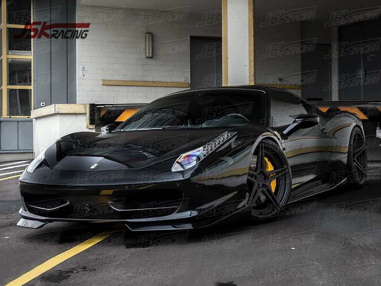 D STYLE CARBON FIBER FRONT SPLITTER FOR FERRARI 458 ITALIA AND SPIDER