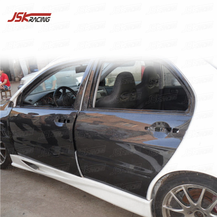 VOLTE STYLE CARBON FIBER SIDE SKIRTS FOR 2003-2007 MITSUBISHI LANCER EVO 8 9