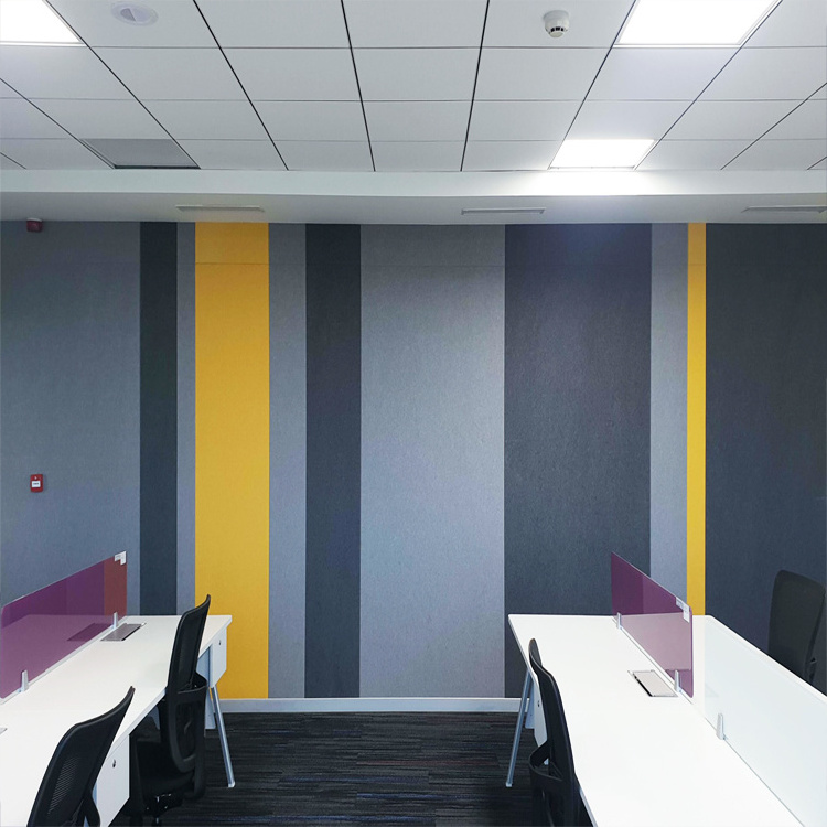 PET panel Office Wall And Ceiling 12Mm 15Mm Soundproof Pet 100% Polyester Sound Absorbing Acoustic Panel