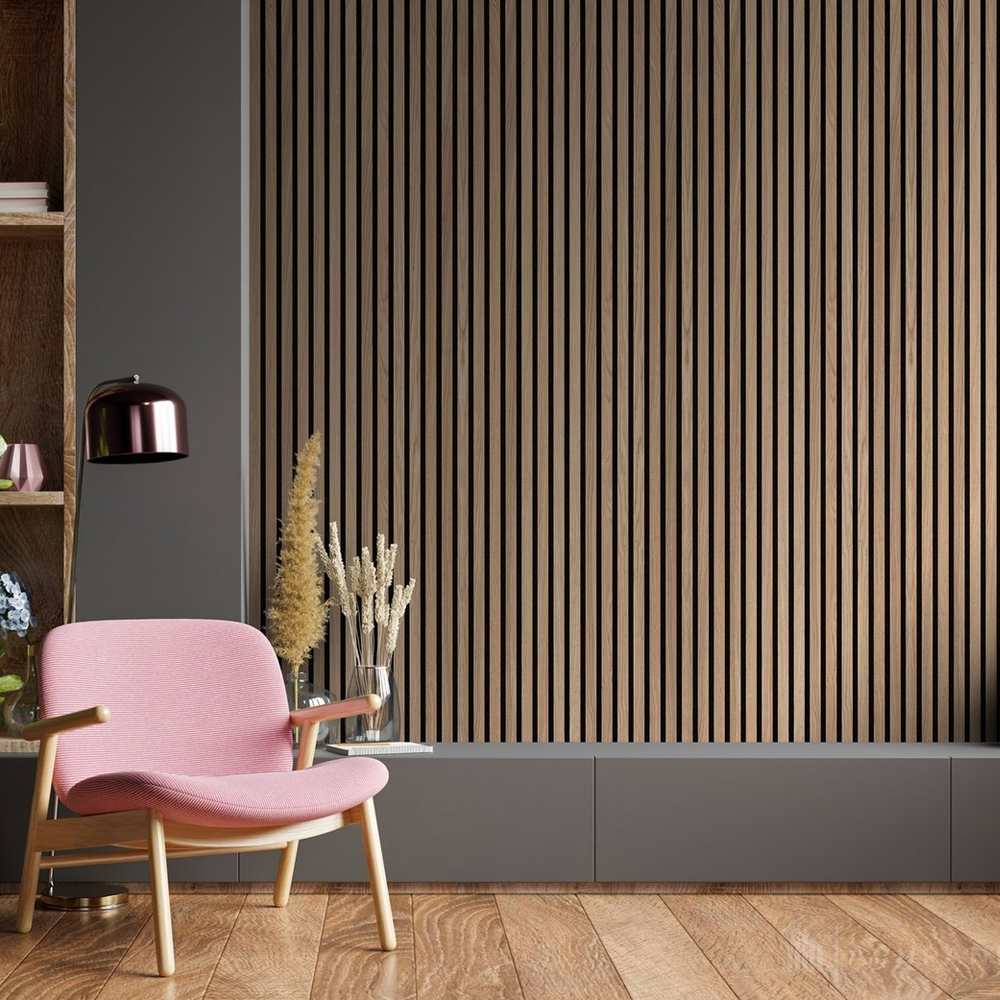 Eco Friendly natural oak acoustic slat wall panels mdf acoustic panel wooden veneer wood panel For Interor Wall And Ceiling