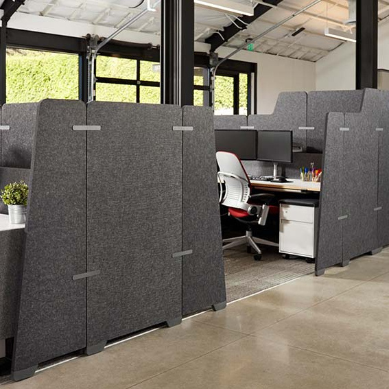 100% Recycle Polyester PET Felt Acoustic Office Partition Panels Portable Acoustic Room Dividers Sound Proof