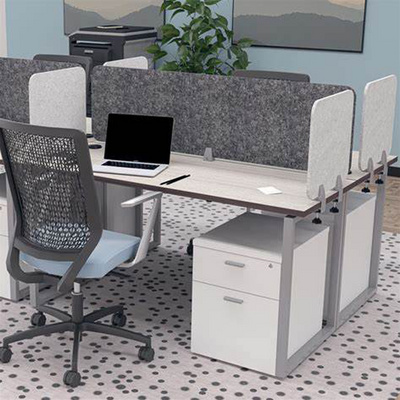 Eco-friendly Polyester Fiber PET Acoustic Screen Panels Sound Absorbing Freestanding Office Workspace Acoustic Desk Divider