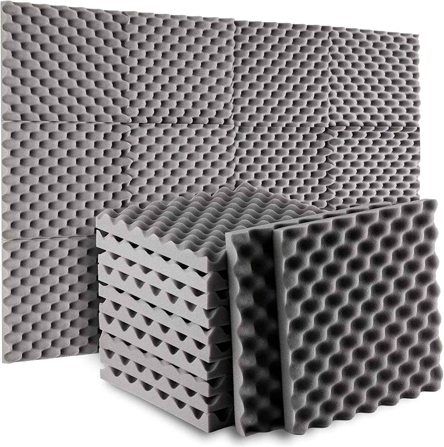 Customizable Egg Crate Shape Flame Retardant Sound Absorbing Foam Acoustic Panels