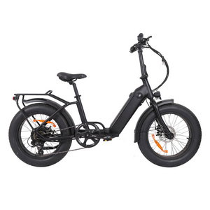 Factory ship hidden battery 48v 500w 20 inch fat tire folding electric bike step through mountain ebike for adult