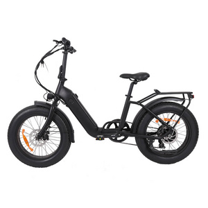 Ready ship hidden battery 48v 500w 20 inch foldable fat tire electric mountain e bike for adult person