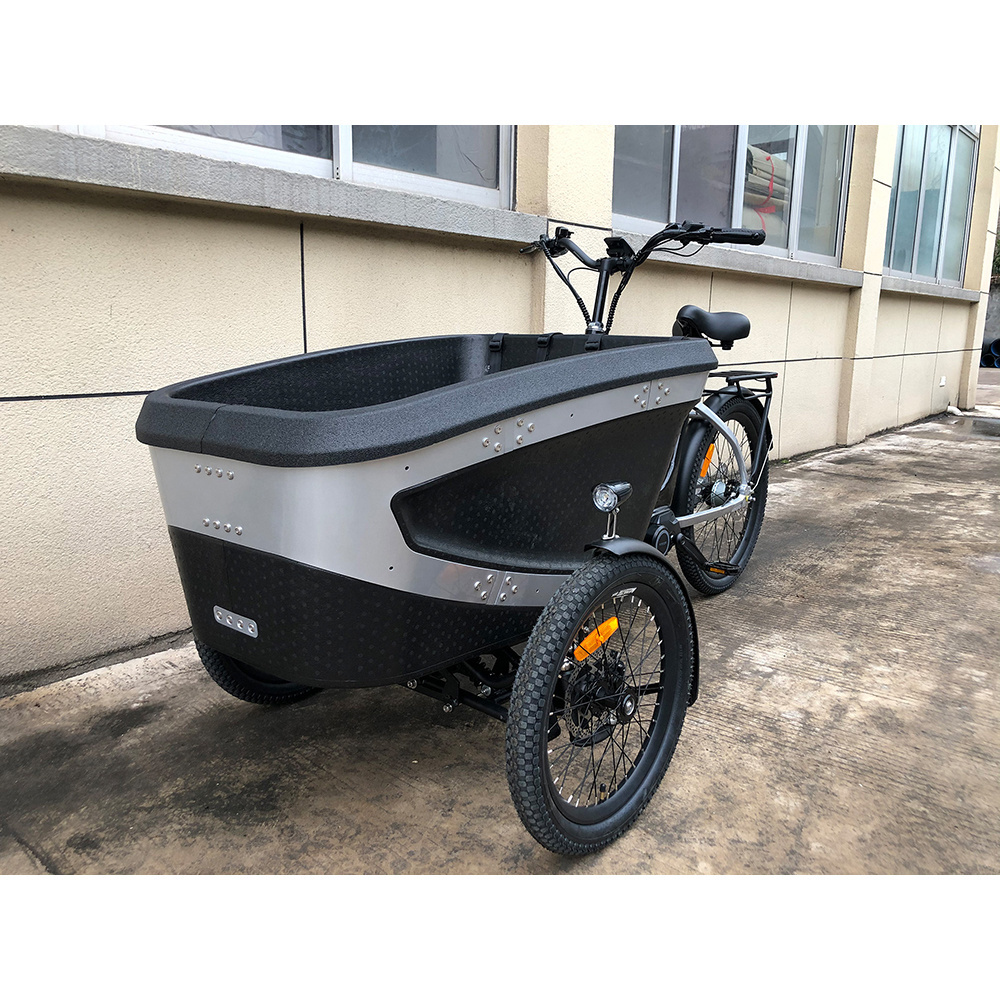 KUAKE original design pedal cargo bike ebike fashion electric bicycle for delivery cargo family long tail electric cargo bike