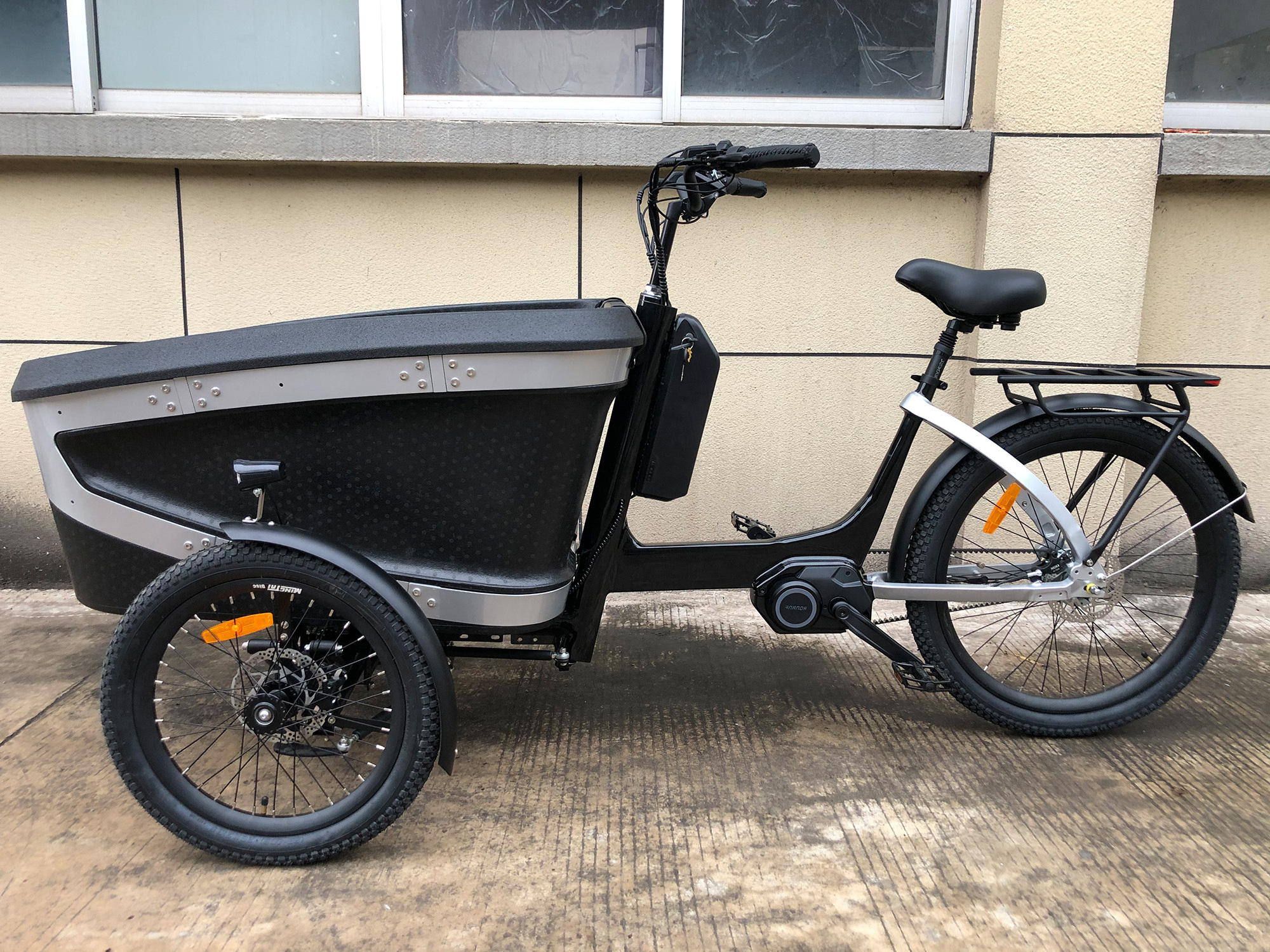 KUAKE 1000W 750W 500W cargo bike frame 3 wheel electric trike electric delivery tricycle