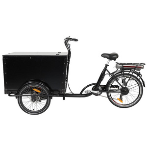 Kuake Commercial Pedicab Dutch Bike  Family Cargo Bike with Seat Human Rickshaw 3 Wheel Tricycle for Kids