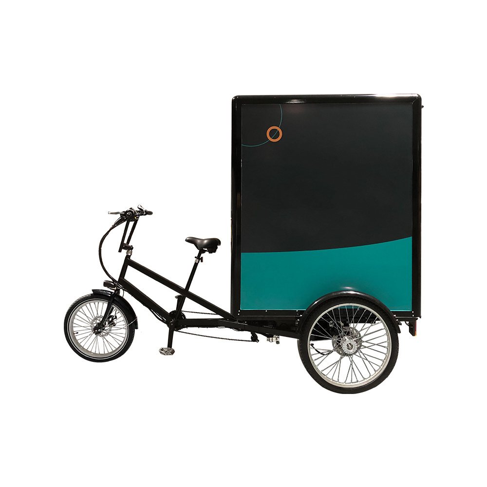 KUAKE 2022 best quality long tail big box cargo bike three wheel electric tricycle for delivery and small retailers