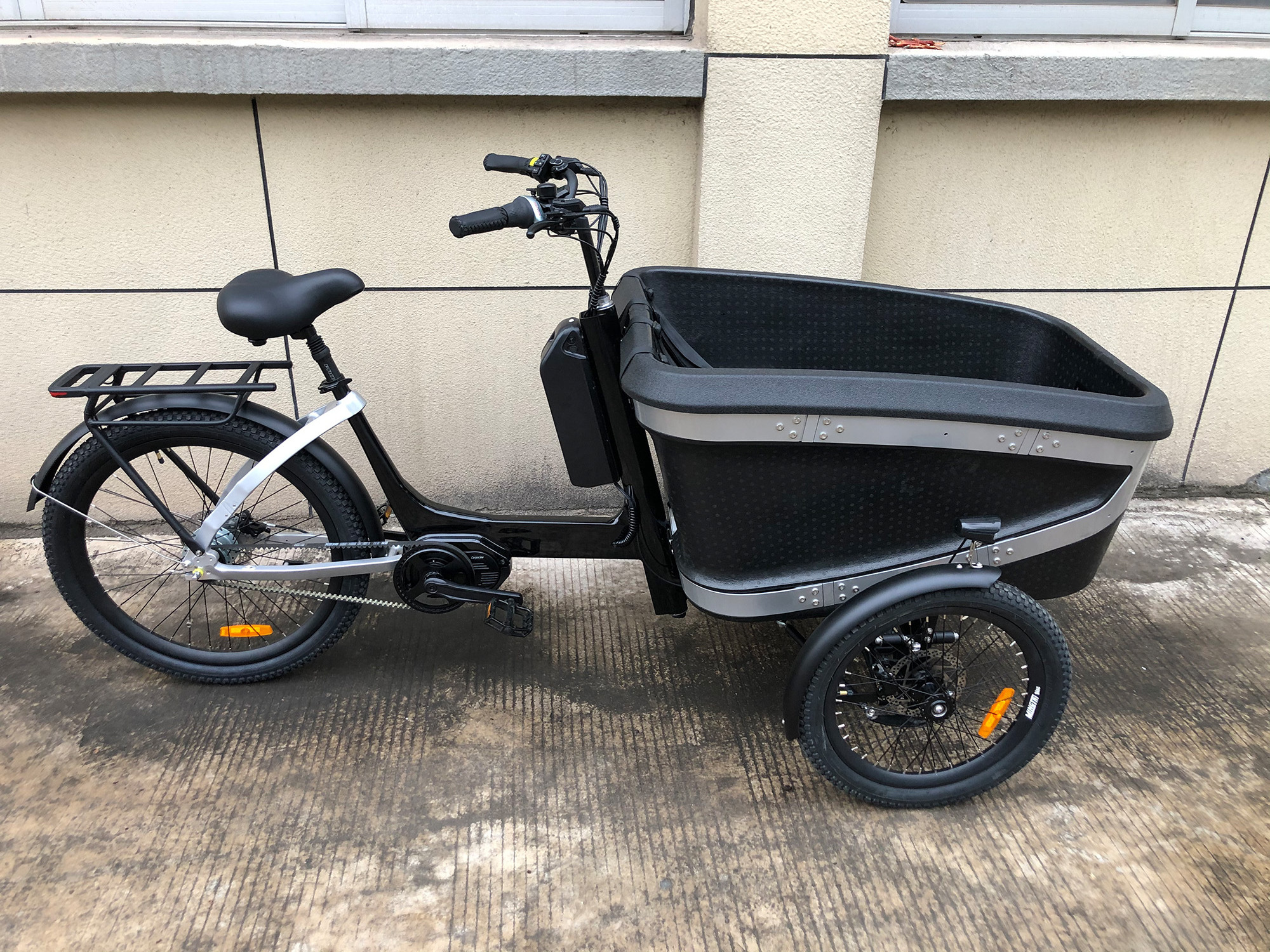 KUAKE 1000W 750W 500W cargo bike frame 3 wheel electric trike electric delivery tricycle