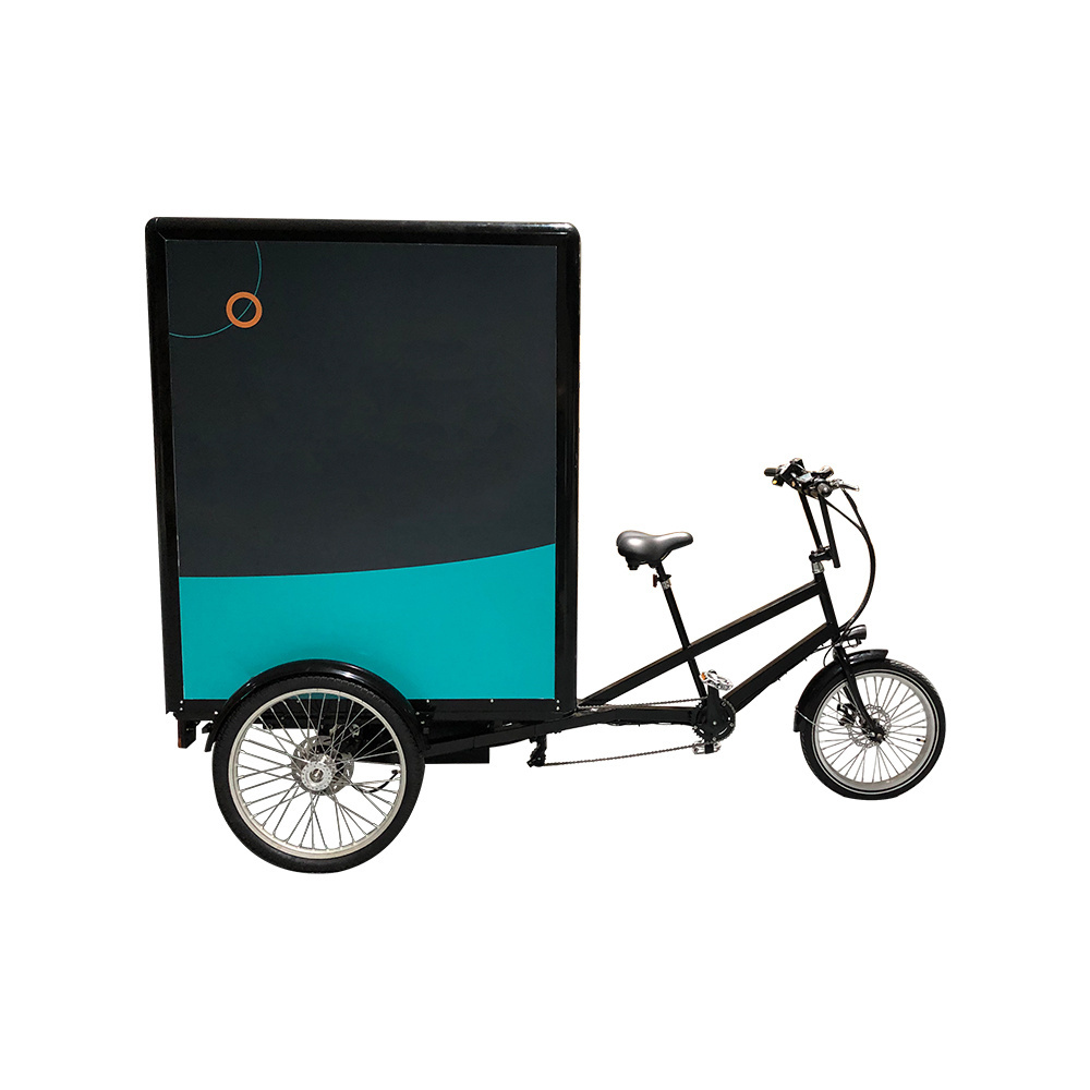 KUAKE 2022 best quality long tail big box cargo bike three wheel electric tricycle for delivery and small retailers