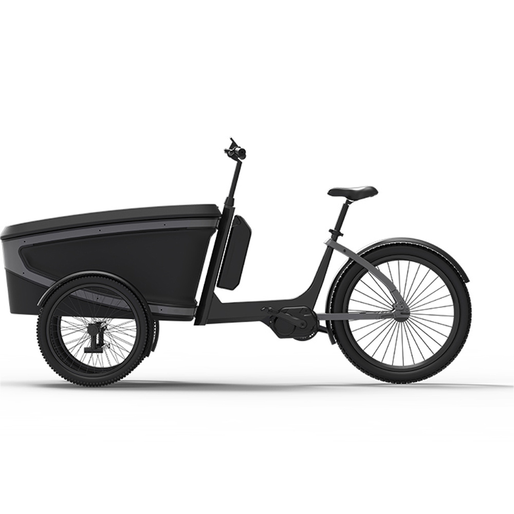 Kuake OEM custom electric tricycle for sale 500w fat tire electric trike etrike 3 wheel bicycle with rear basket