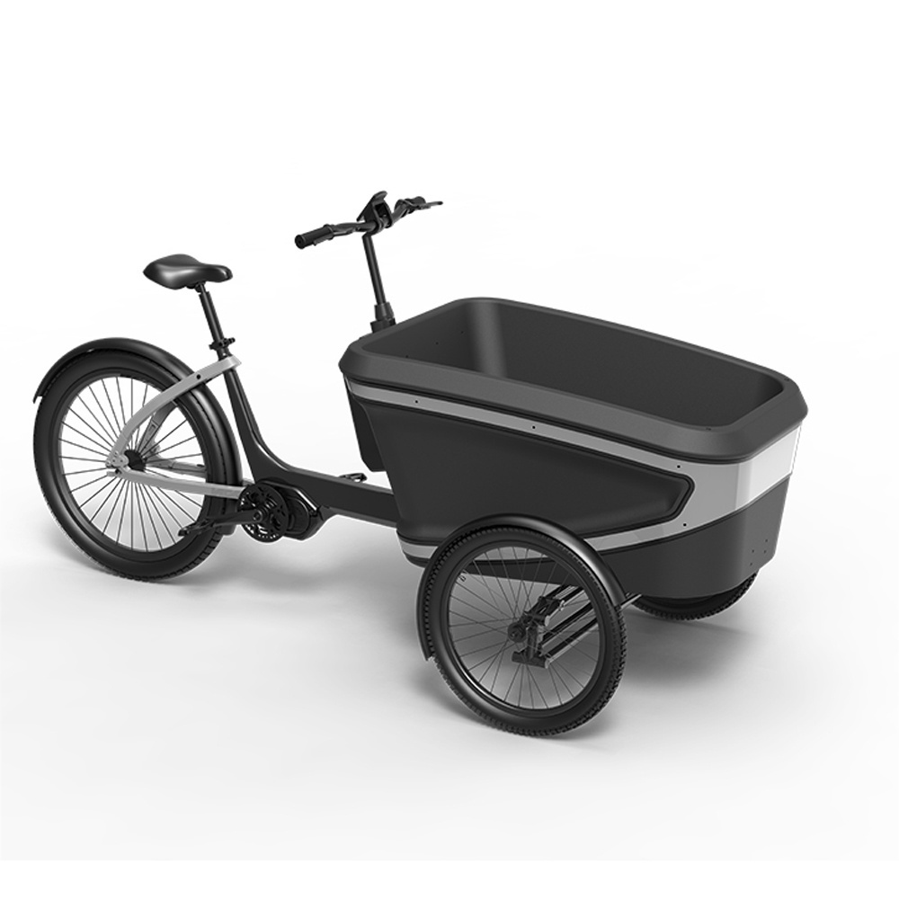 High quality EPP Foam Box ebike fashion electric ticycle BAFANG mid motor delivery e cargo family electric cargo bike for sale